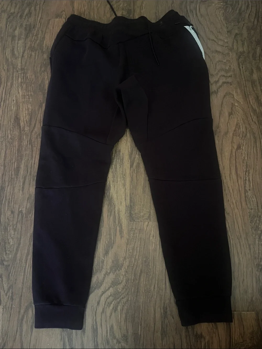 Nike Black Kids Jogger Sweatpants with White Swoosh